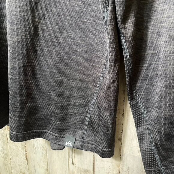 REI Co-Op Heathered Gray Quarter Half Zip Pullover Sweatshirt Mens Size Large - Picture 4 of 5